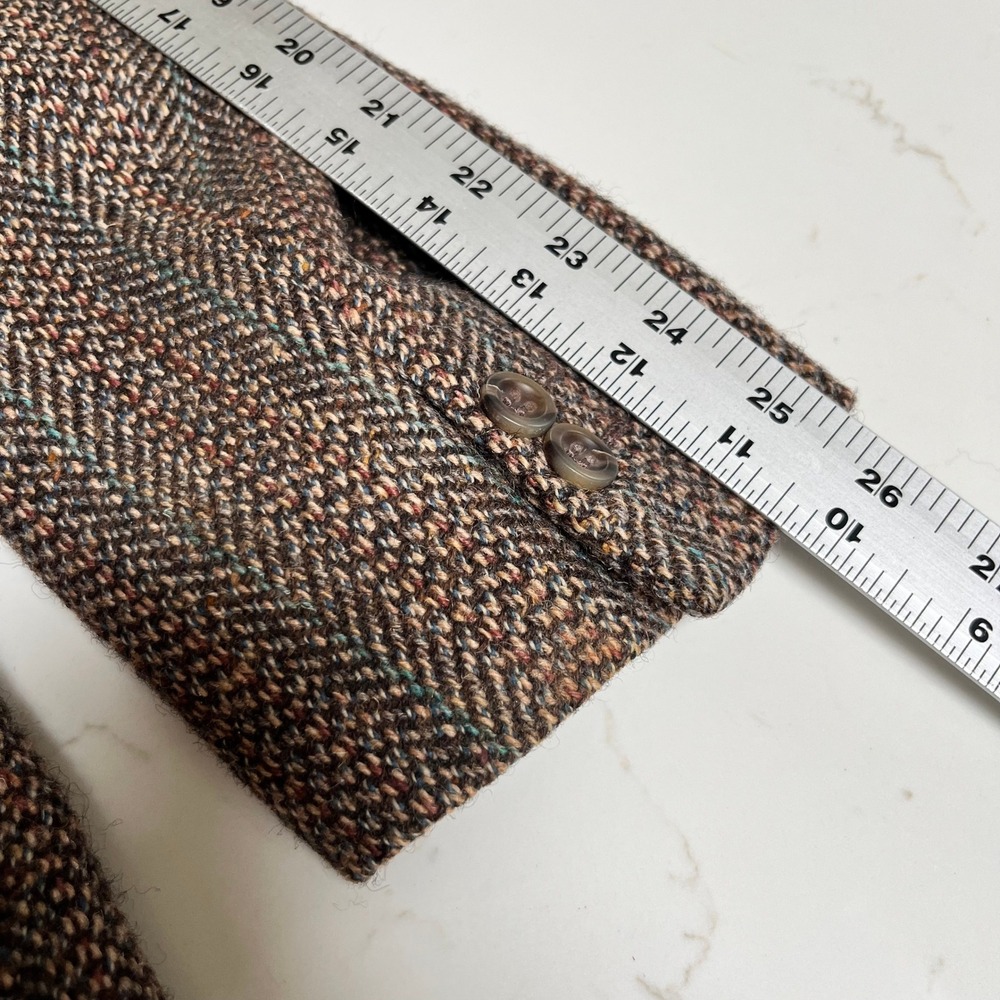Kevin & Howlin VTG Brown Tweed Blazer Men Two Button Wool Sport Coat 44L Ireland - Picture 8 of 15
